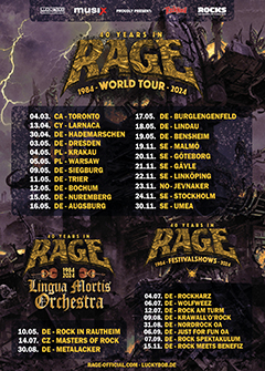 Tourposter der Rage-Tour 2024.